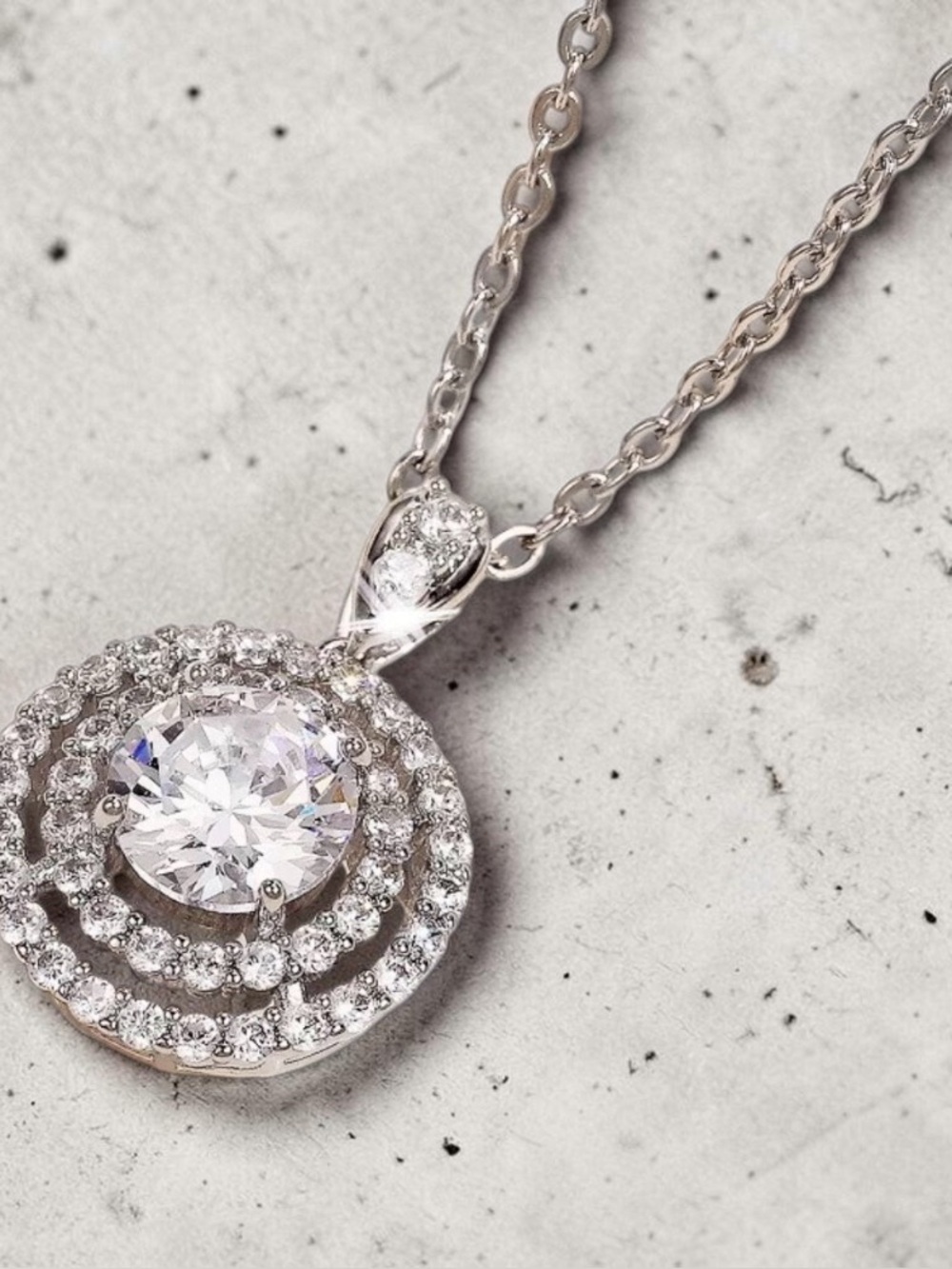5-carat Moissanite Pendant Necklace w/ S925 Silver 16” + 2” Extender Chain